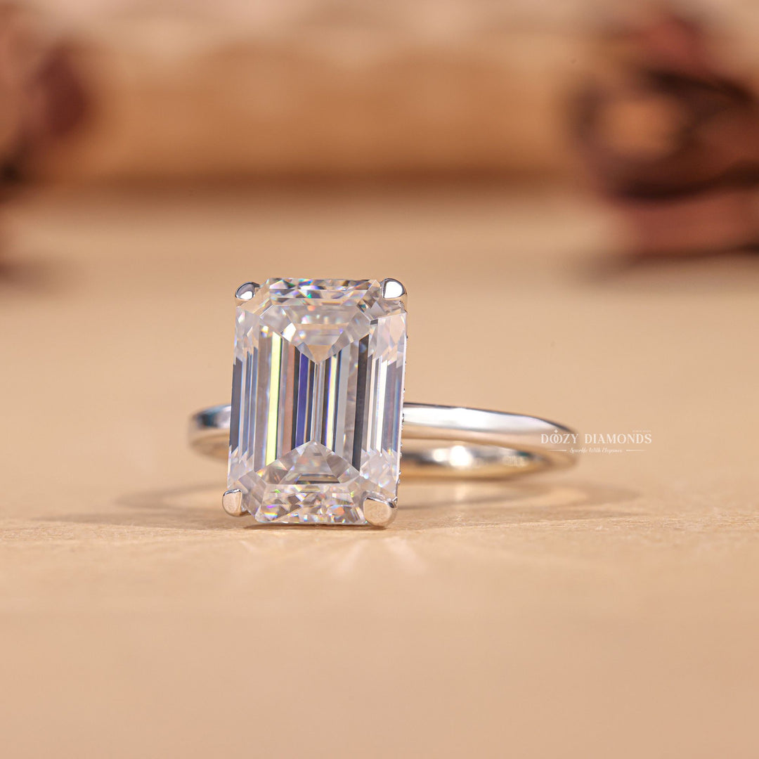 Emerald top-rated diamond engagement ring, Emerald online diamond engagement ring, Emerald handmade diamond engagement ring, Emerald customized diamond engagement ring,