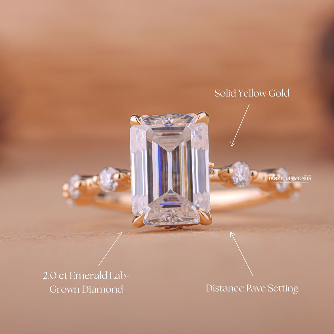 Emerald online diamond engagement ring, Emerald handmade diamond engagement ring, Emerald custom diamond engagement ring, Emerald made-to-order diamond engagement ring,