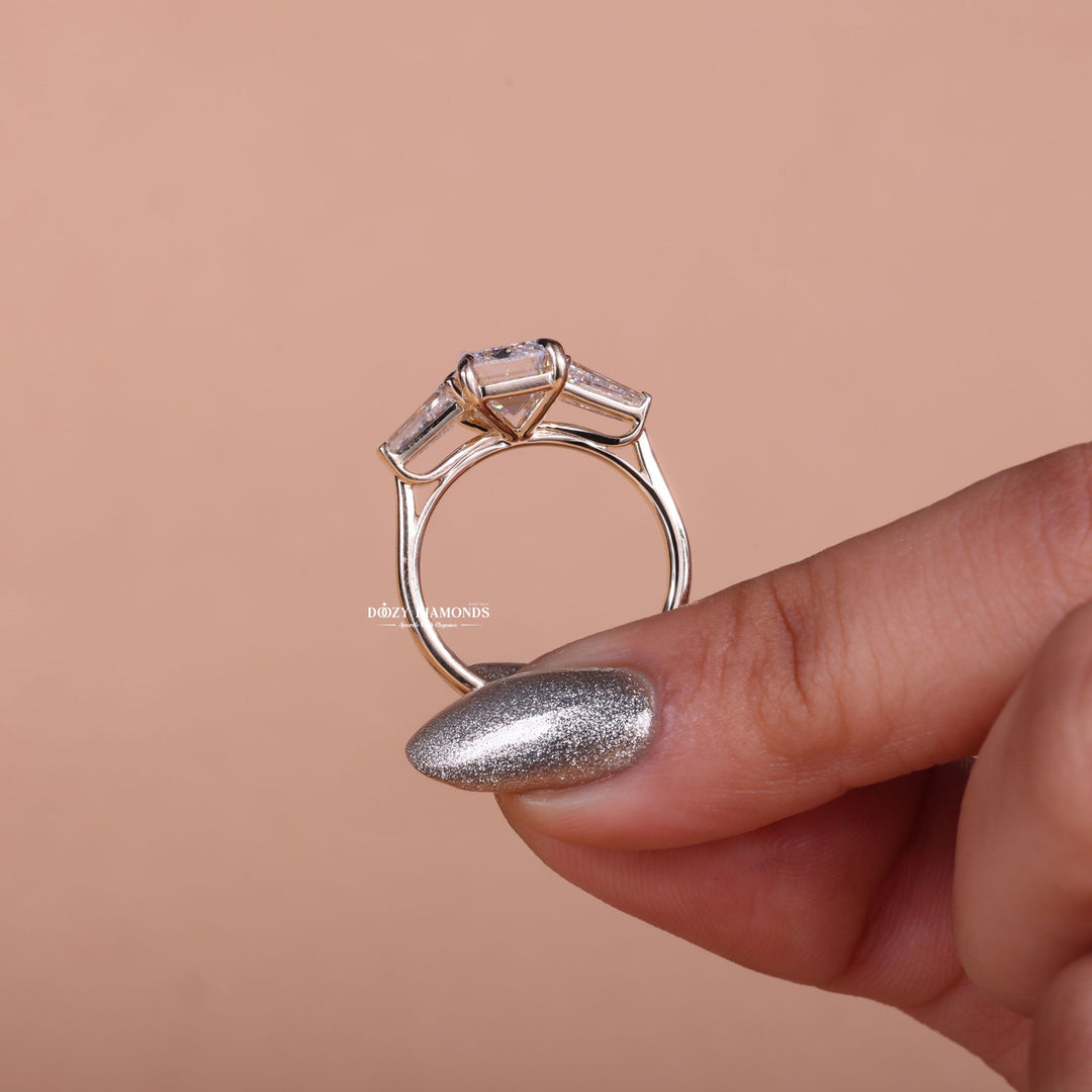 3.50CT-4.50CT Radiant F/VS1  Lab Grown Diamond Double Halo Engagement Ring