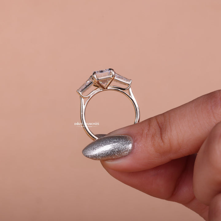 3.50CT-4.50CT Radiant F/VS1  Lab Grown Diamond Double Halo Engagement Ring