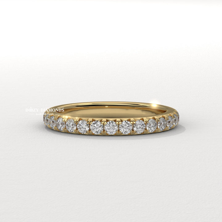 Round Lab Created Diamond Eternity Wedding Band for Women
