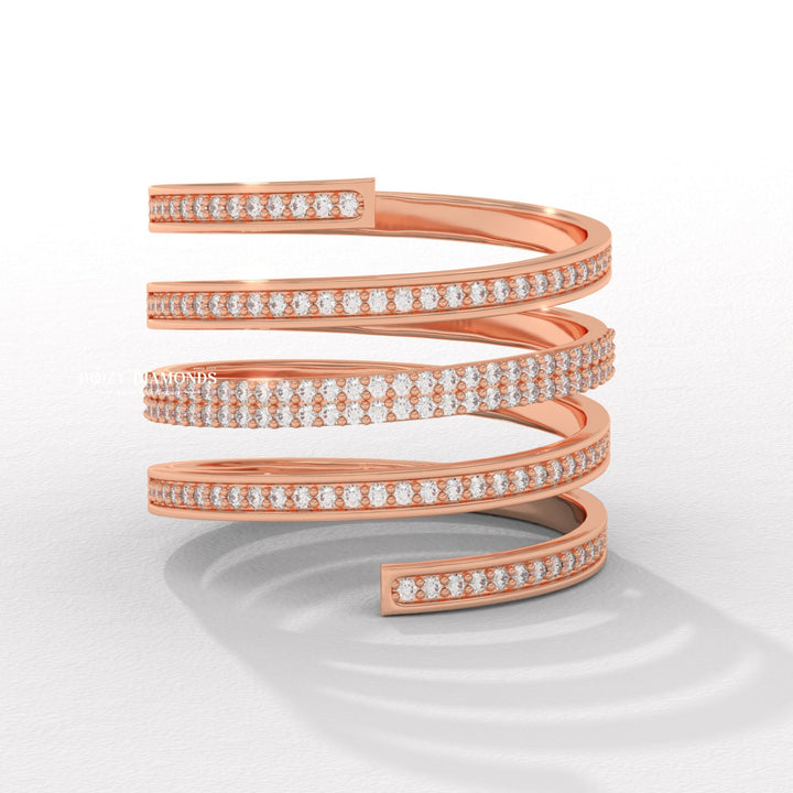 Round Diamond Spring Wedding Band - Lab Grown Diamond