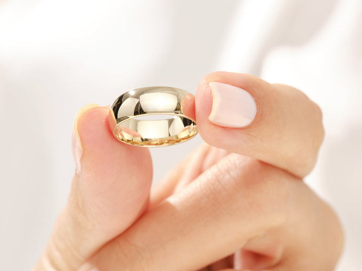 6.0mm Classic Dome Wedding Band For Women