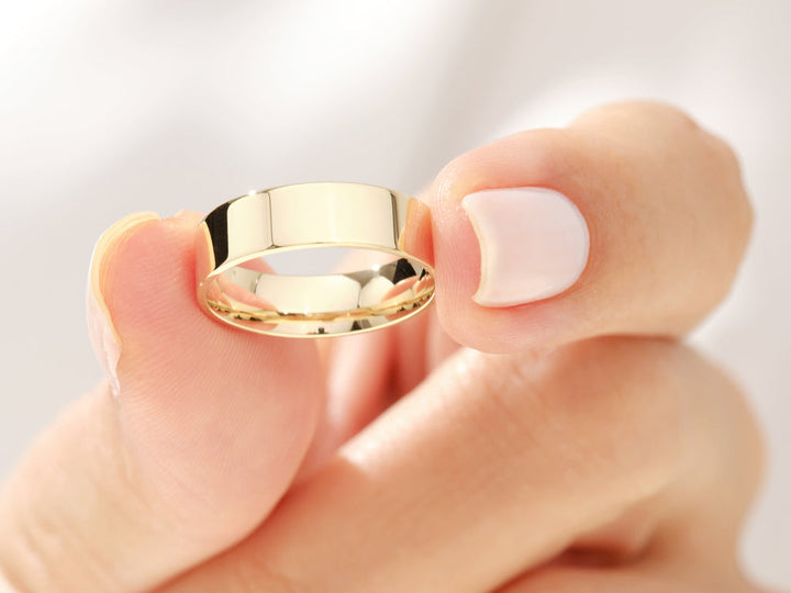 5.0mm Shine Classic Flat Wedding Band
