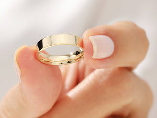 4.0mm Classic Flat Shine Wedding Band Anniversary Gift