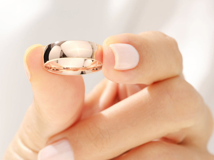 6.0mm Classic Dome Wedding Band For Women