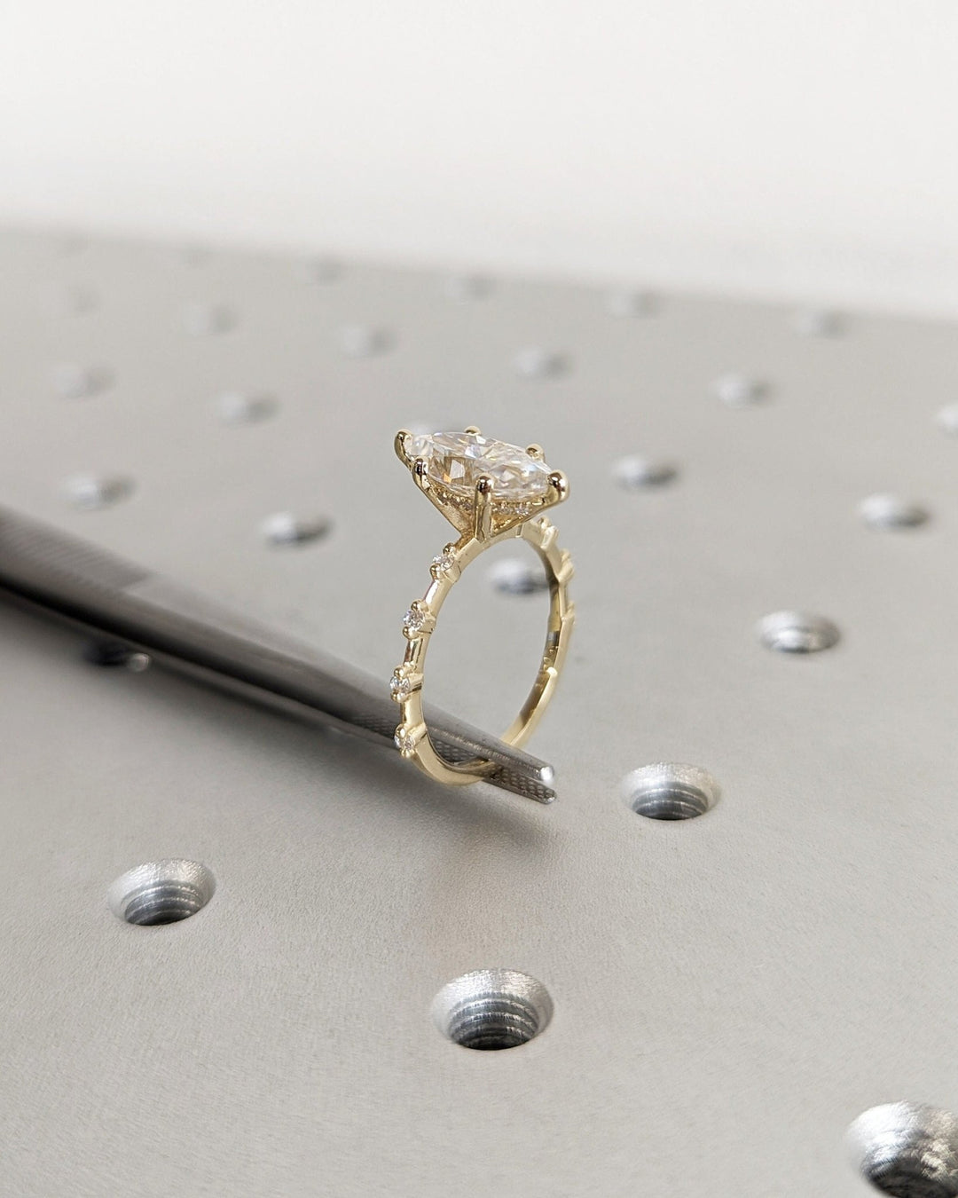 Premium quality marquise cut diamond engagement ring