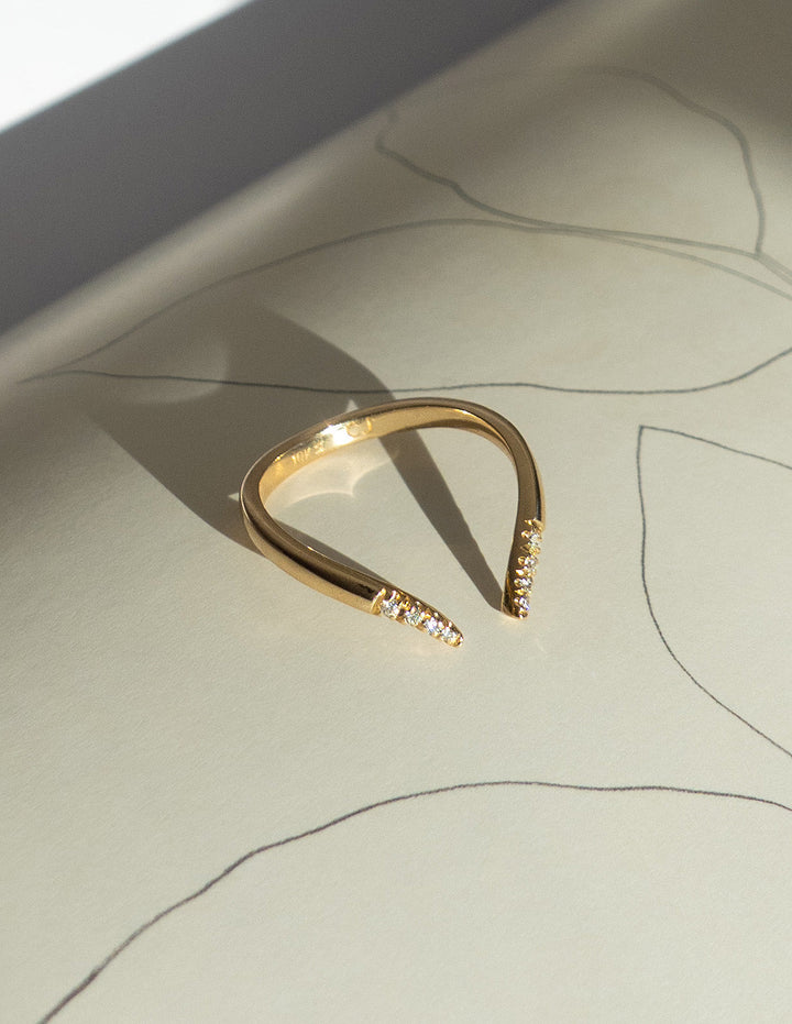 Round Diamond CVD EF/VVS Open Eve Pave Wedding Band