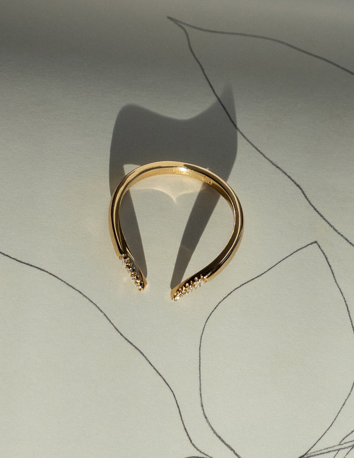 Round Diamond CVD EF/VVS Open Eve Pave Wedding Band