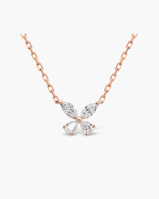 Marquise Diamond Butterfly Moissanite Necklace For women