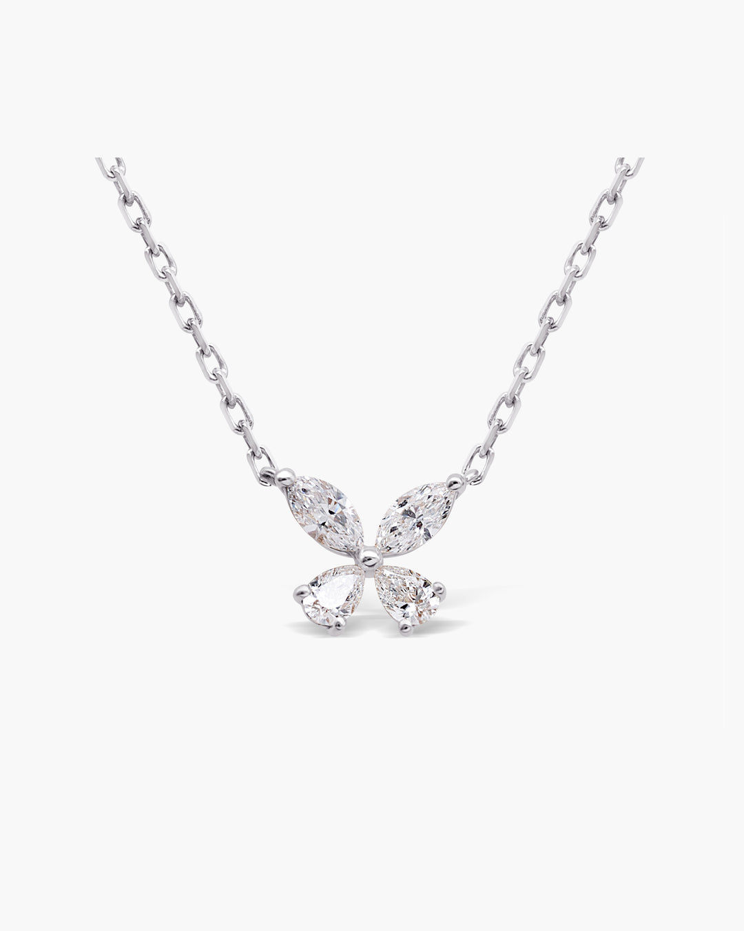 Marquise Diamond Butterfly Moissanite Necklace For women
