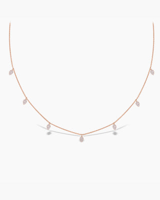 Dangling Diamond Pear Drop Moissanite Necklace For Her