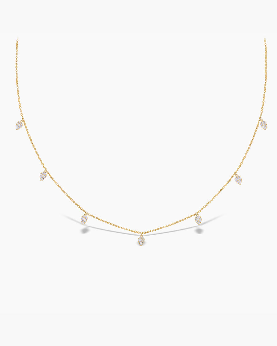 Dangling Diamond Pear Drop Moissanite Necklace For Her