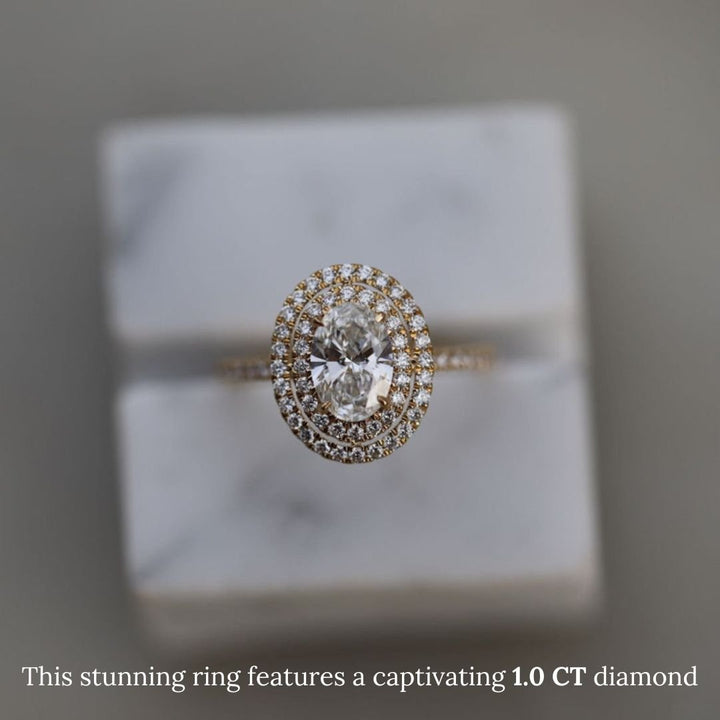 oval lab grown diamond ring