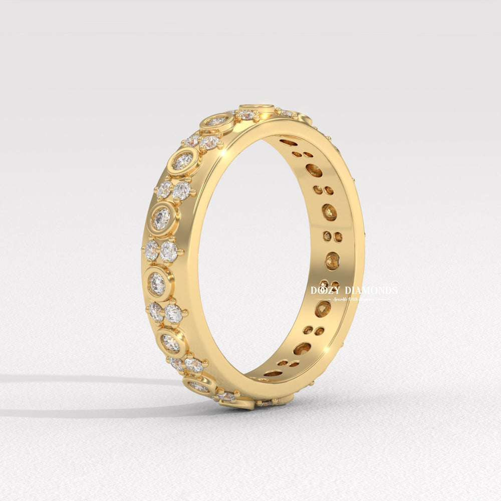 Round diamond eternity band
Gypsy set diamond ring
Minimalist wedding band
