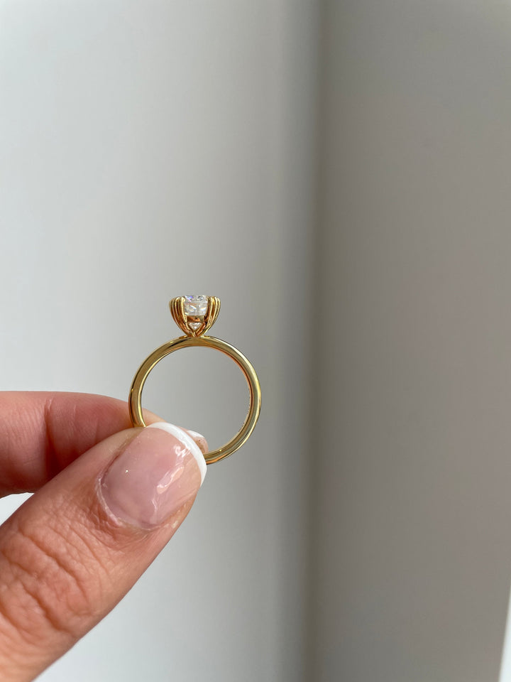 2.01-4.01 CT Elongated Cushion Cut Lab Grown Diamond Solitaire Engagement Ring