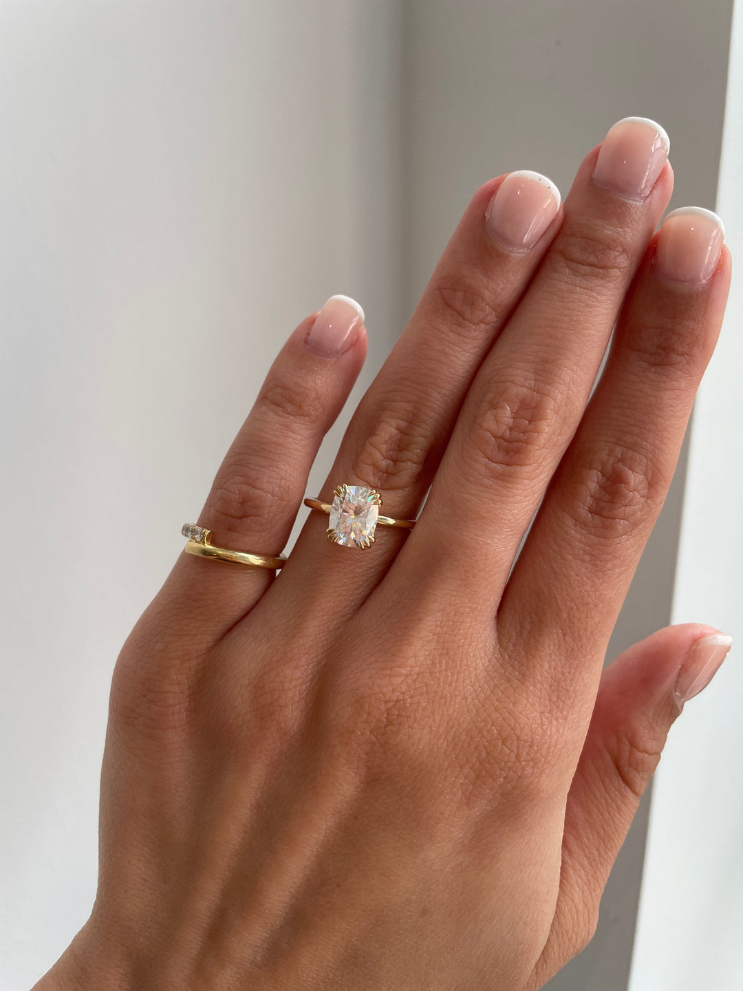 2.01-4.01 CT Elongated Cushion Cut Lab Grown Diamond Solitaire Engagement Ring