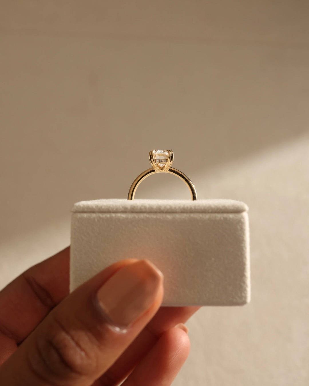 1.60-3.60 CT Oval Cut Lab Grown Diamond Hidden Halo Engagement Ring