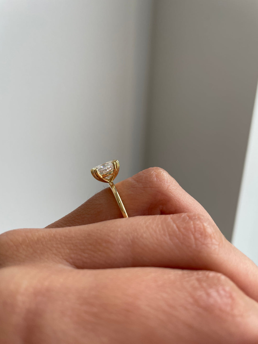 2.01-4.01 CT Elongated Cushion Cut Lab Grown Diamond Solitaire Engagement Ring