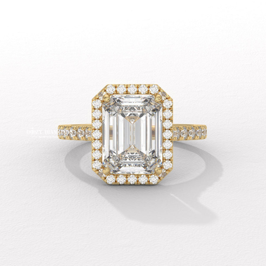 Emerald cut engagement ring
Emerald diamond ring
Halo engagement ring
Pave engagement ring