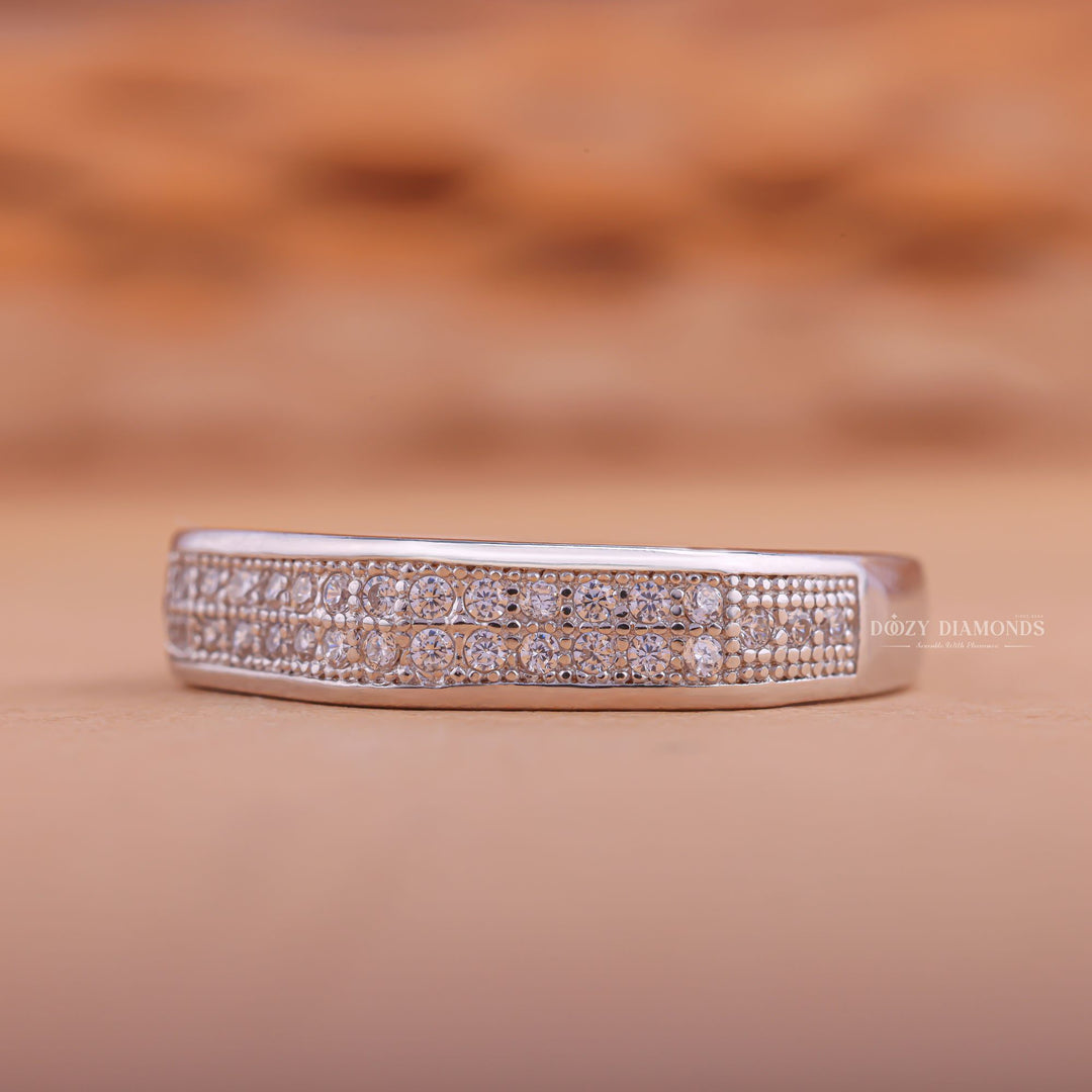 Yellow gold diamond wedding band, Rose gold diamond wedding band, Two-tone diamond wedding band, Certified diamond wedding band, Handcrafted diamond wedding band, Artisan diamond wedding band, 