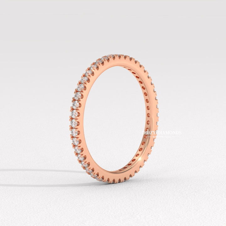 Matching wedding band
Petite eternity ring
Handmade diamond band