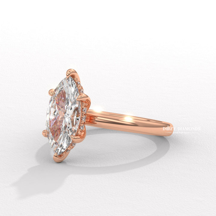 Marquise diamond ring
Engagement ring
Diamond ring
Hidden halo ring
Marquise engagement ring