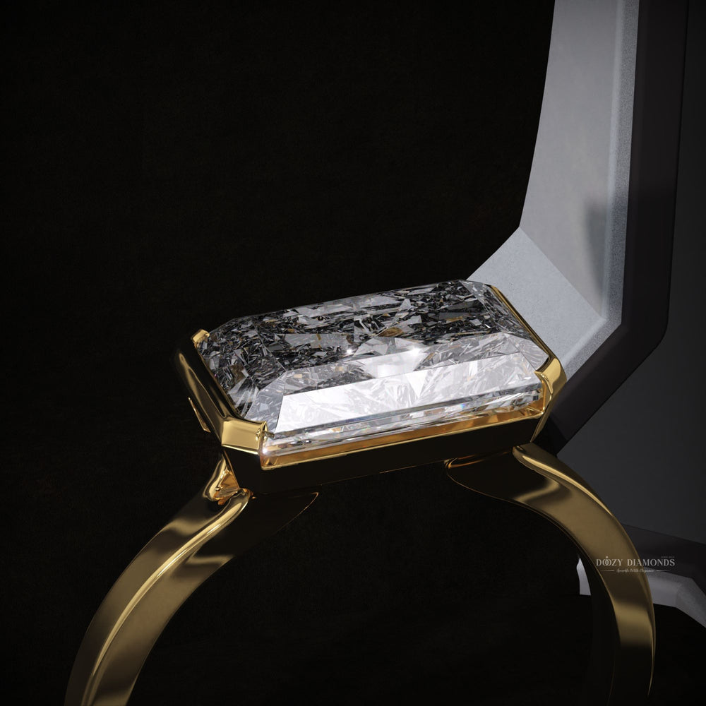 Yellow Gold Radiant
East West Engagement Ring
Radiant Cut Diamond
Sustainable Engagement Ring
Modern Engagement Ring
14k Gold Lab Diamond
