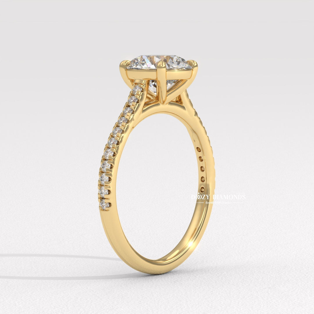 Lab Created Diamond Pave Ring IGI
Round Lab Grown Diamond Ring Certified
