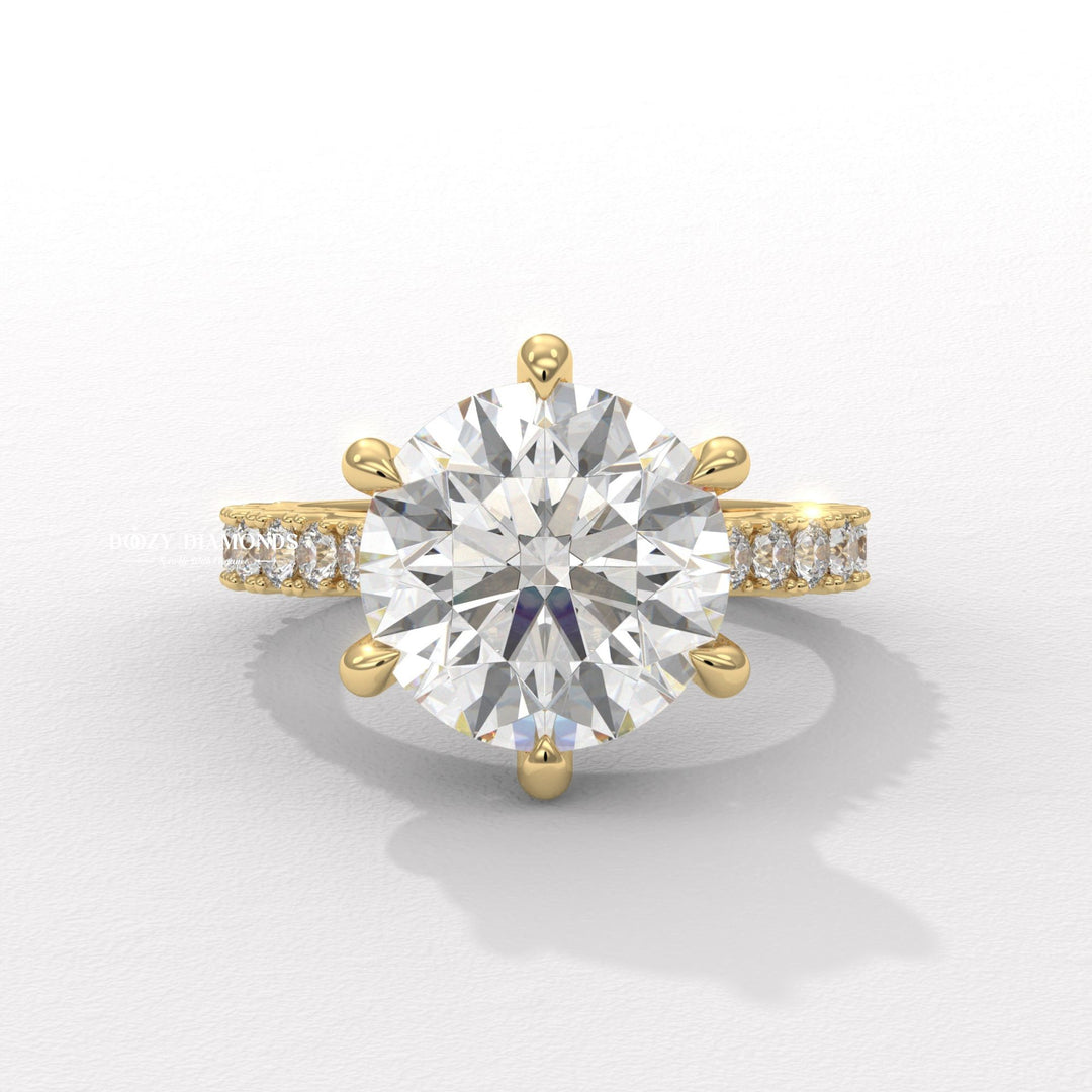 IGI certified lab diamond, round brilliant diamond ring, round cut diamond ring, round engagement ring