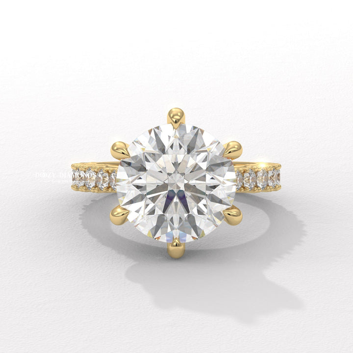 IGI certified lab diamond, round brilliant diamond ring, round cut diamond ring, round engagement ring