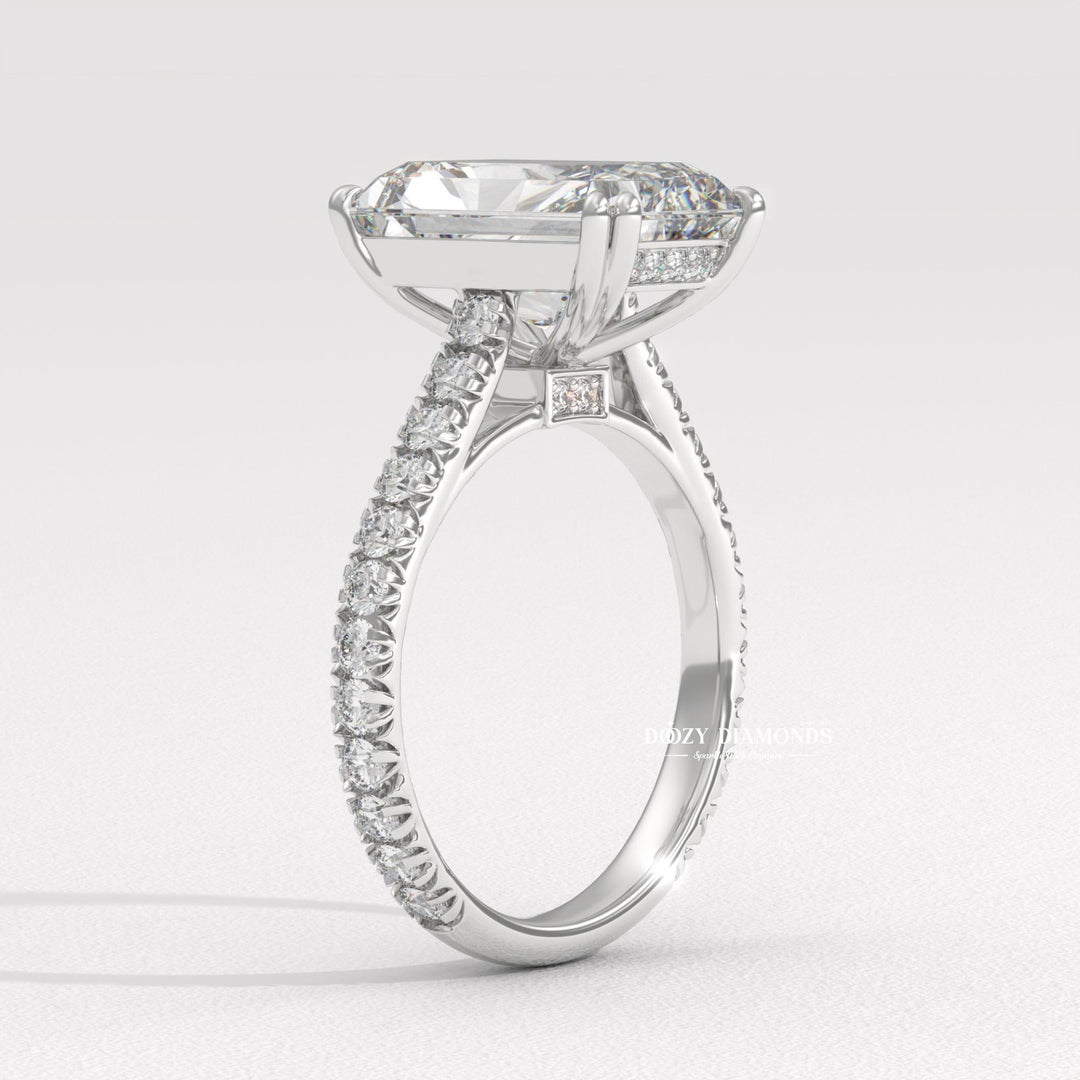 Ethical radiant cut engagement ring
IGI certified lab diamond ring
Eco-friendly radiant diamond jewelry