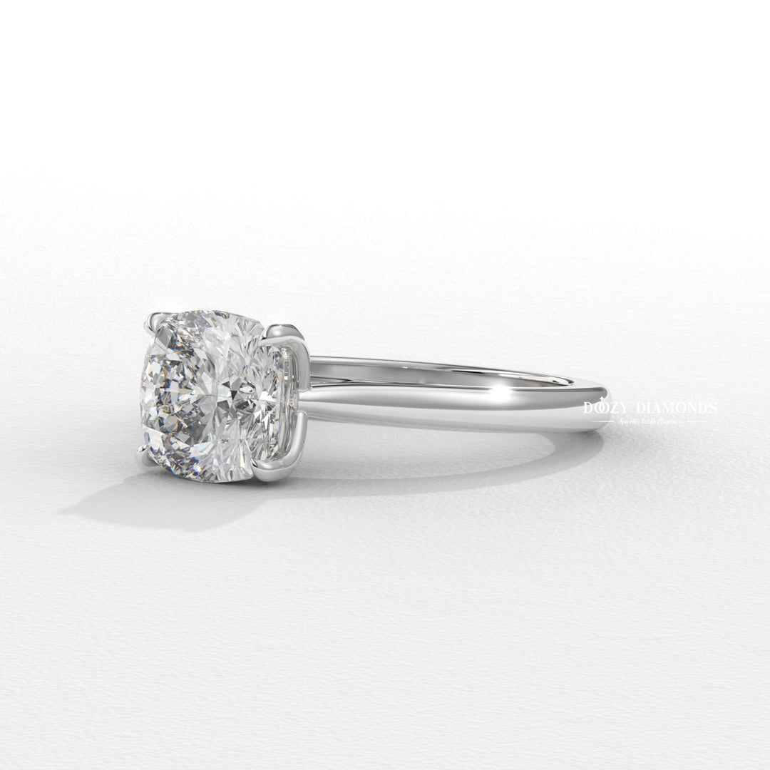 E color diamond ring, VS2 clarity diamond, tulip crown setting, floral basket ring,