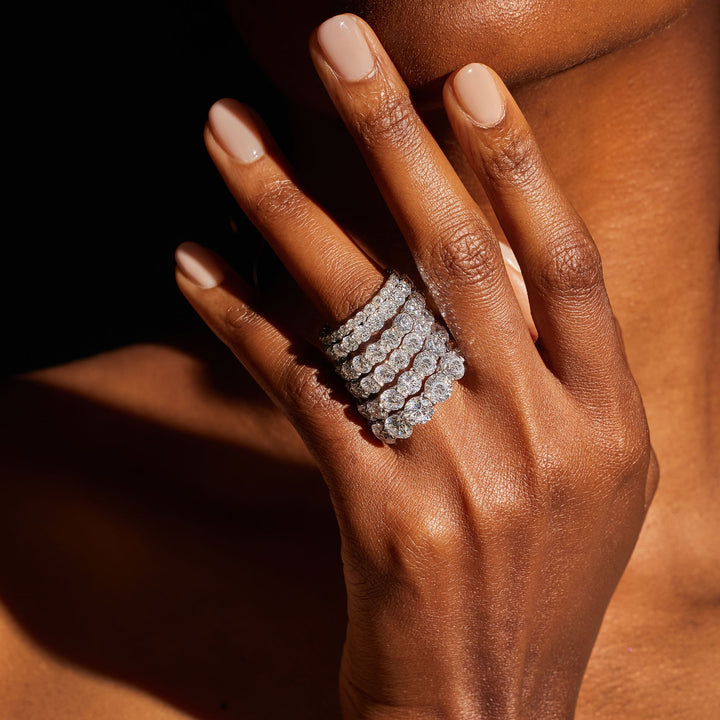 Round FG-VS1 Lab Grown Diamond Full Eternity Dainty Band