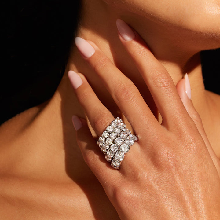 Round FG-VS1 Lab Grown Diamond Eternity Stacking Band
