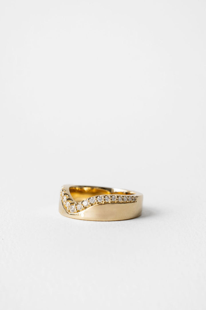 2.0ct Rose Cut Cushion F-VS Lab Grown Wave Diamond Wedding Ring Set