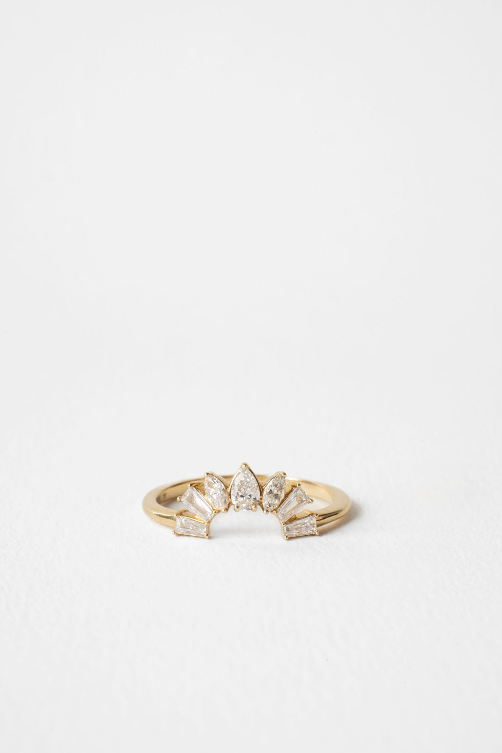1.90CT Bezel Set Radiant  F-VS Lab Grown Diamond Ring with Curve Band