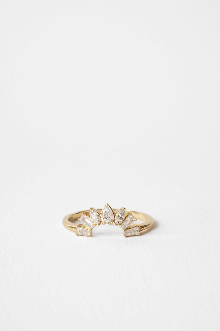 1.90CT Bezel Set Radiant  F-VS Lab Grown Diamond Ring with Curve Band