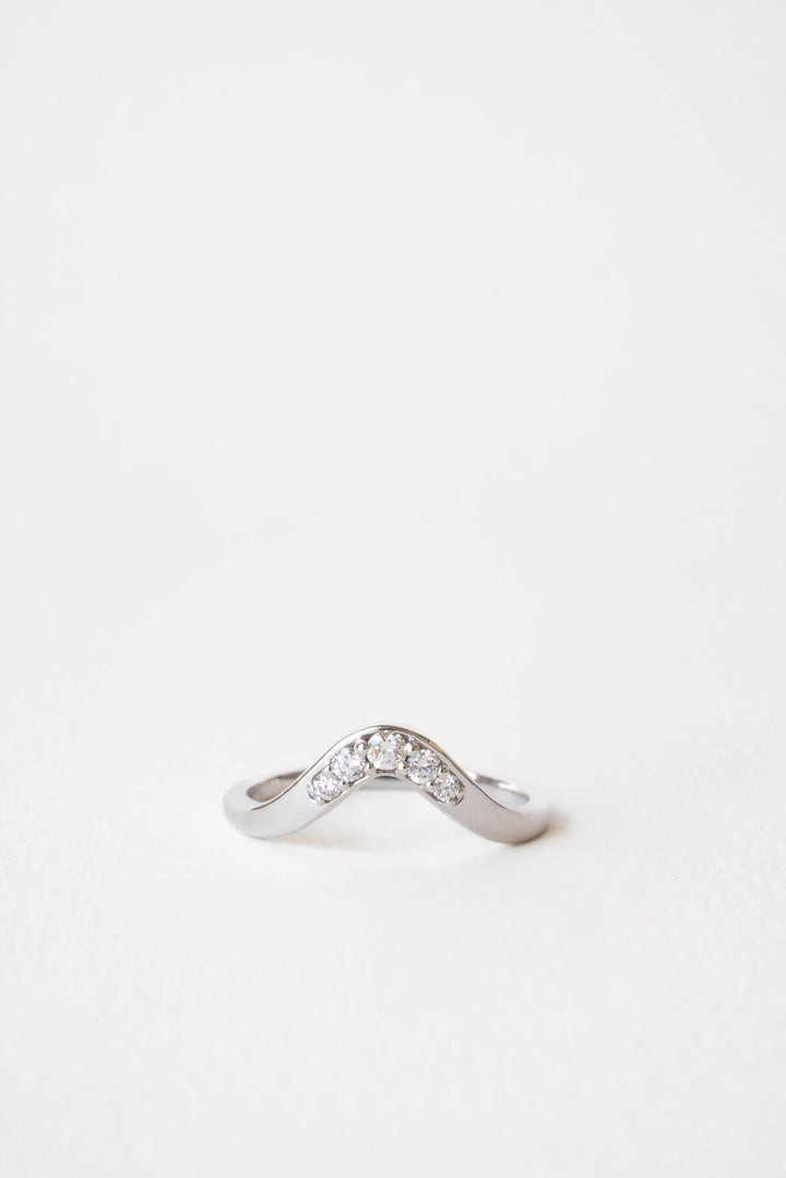 2.15 Carat Elongated Pear F-VS Lab Grown Bezel Diamond Bridal Ring Set