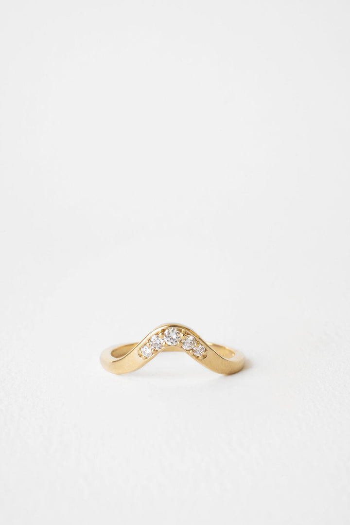 2.15 Carat Elongated Pear F-VS Lab Grown Bezel Diamond Bridal Ring Set