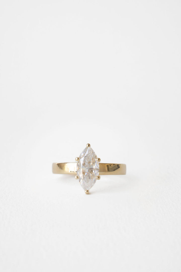 1.50CT Marquise F-VS Lab Grown Diamond Thick Band Wedding Ring Set