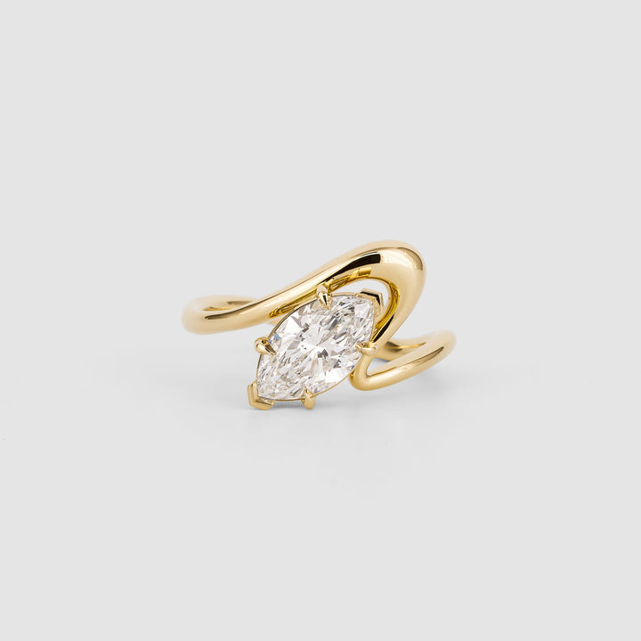 1.0CT-2.0CT Marquise Cut Lab Grown Diamond Antique Engagement Ring