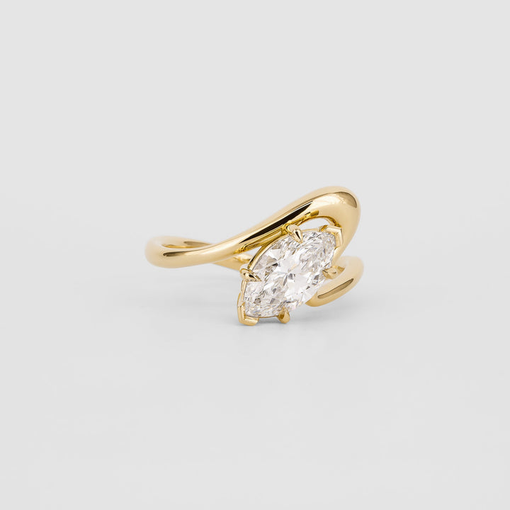 1.0CT-2.0CT Marquise Cut Lab Grown Diamond Antique Engagement Ring
