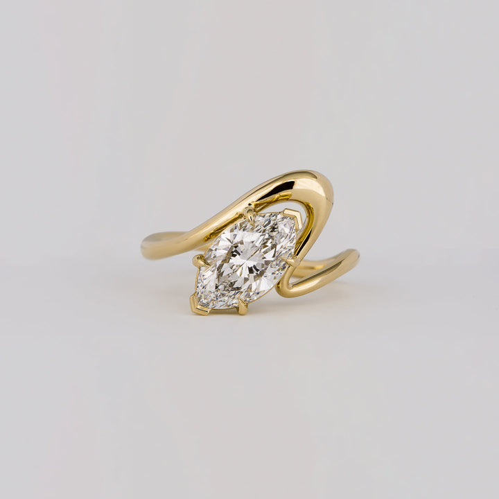 1.50CT-2.50CT Marquise Cut Lab Grown Diamond Unique Engagement Ring