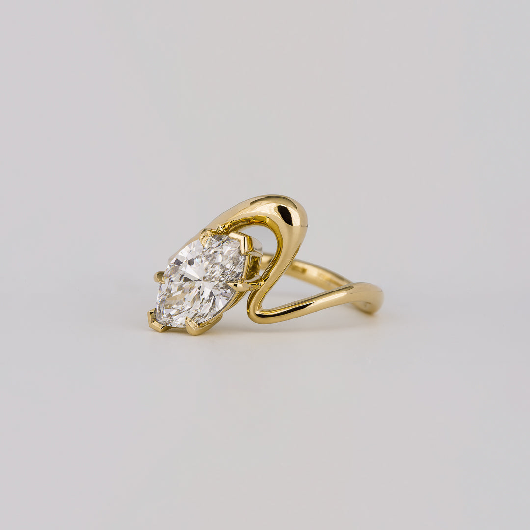1.50CT-2.50CT Marquise Cut Lab Grown Diamond Unique Engagement Ring