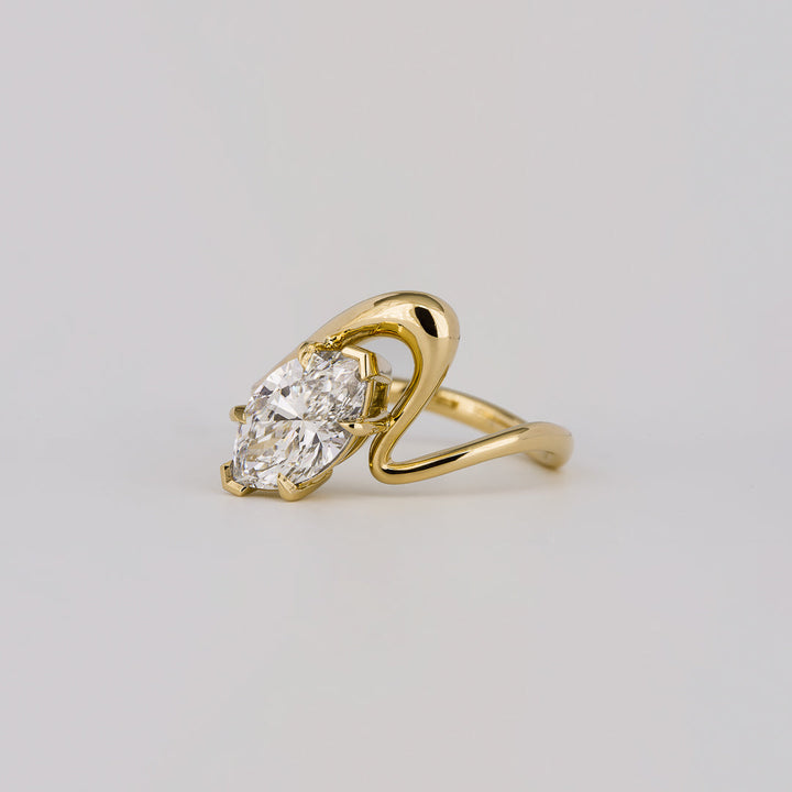 1.50CT-2.50CT Marquise Cut Lab Grown Diamond Unique Engagement Ring