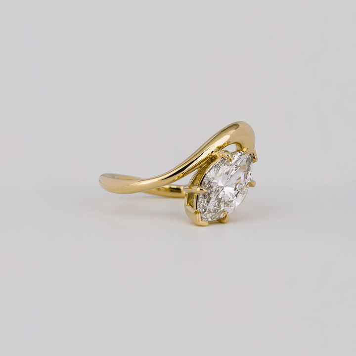 1.50CT-2.50CT Marquise Cut Lab Grown Diamond Unique Engagement Ring