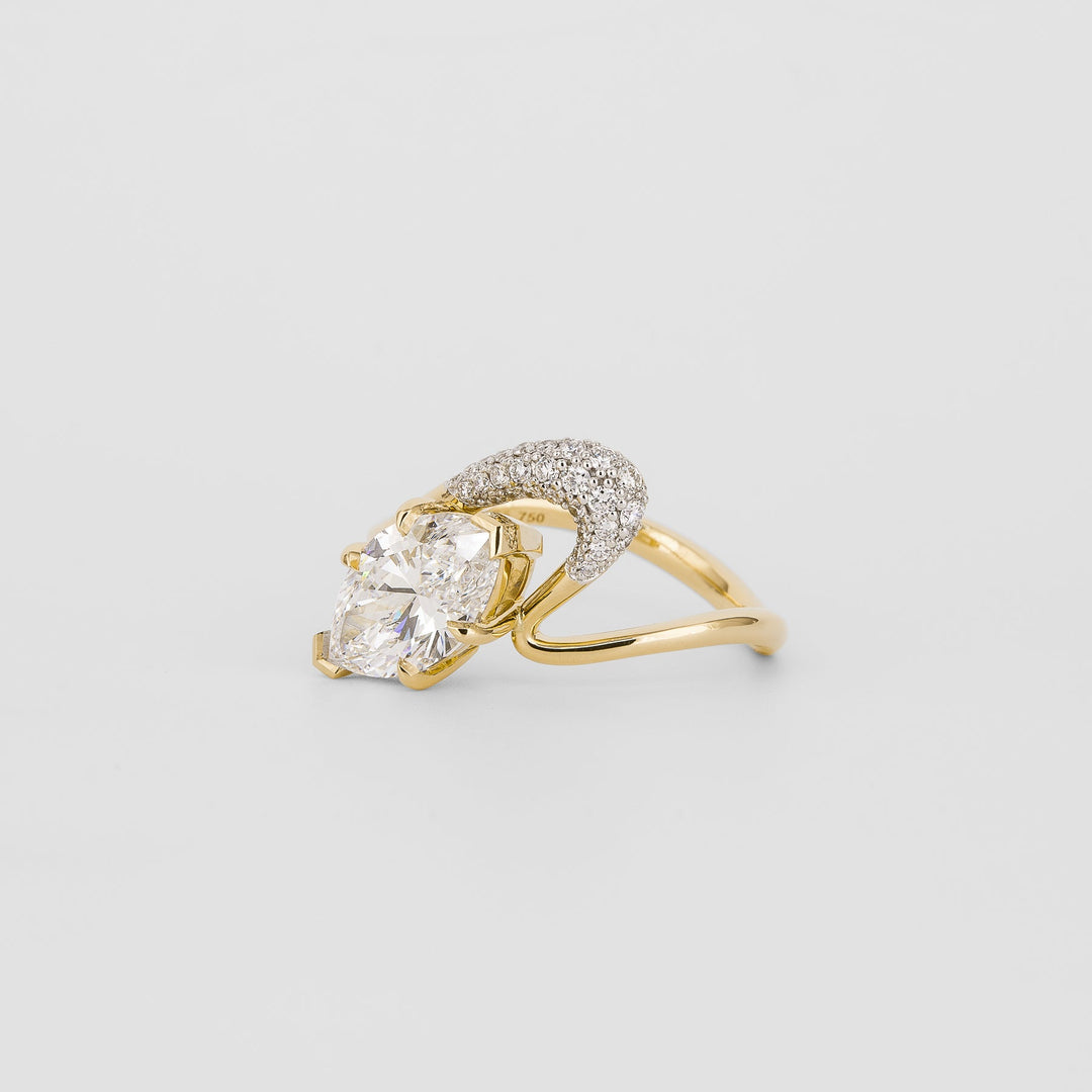 1.50CT-2.50CT Marquise Cut Diamond Unique Pave Engagement Ring