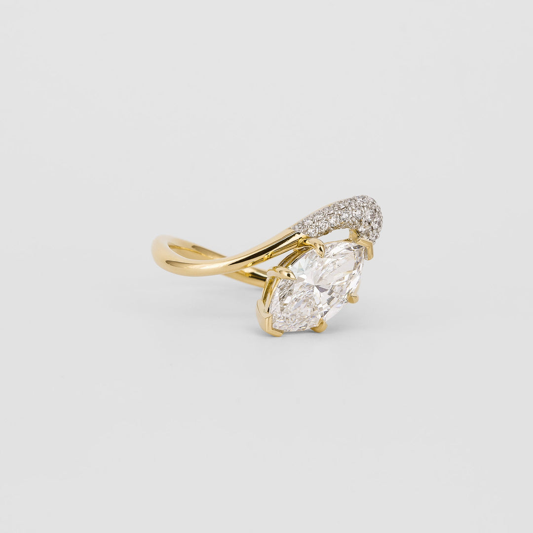 1.50CT-2.50CT Marquise Cut Diamond Unique Pave Engagement Ring