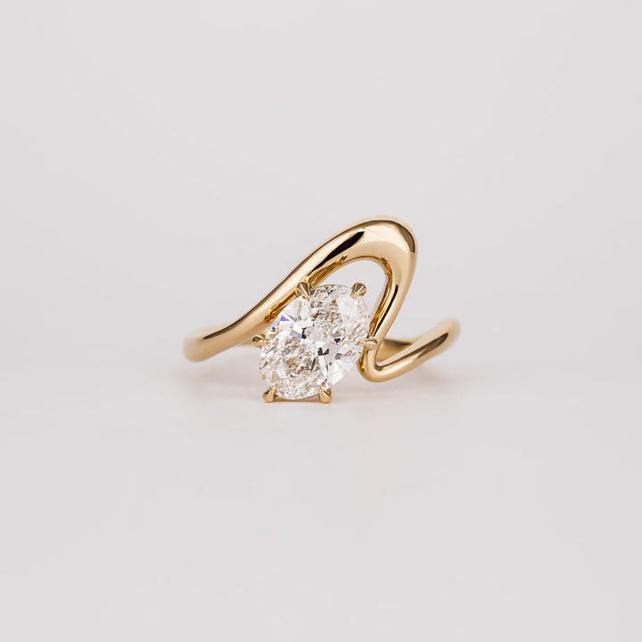 1.50CT-2.50CT Oval Cut Lab Grown Unique Diamond Engagement Ring